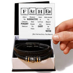Gift for Father Element Chart You are Still The Best Braided Leather Men's Bracelet