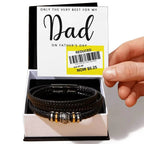 Dad Reduced Price Leather Bracelet - Funny Father’s Day Gift with Sarcastic Price Tag Message Card