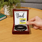 Dad Reduced Price Leather Bracelet - Funny Father’s Day Gift with Sarcastic Price Tag Message Card