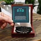 Dad I Am Grateful To You Leather Bracelet