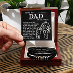 Gift for Dad Leather Bracelet Your Light Guides My Way