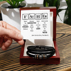 Gift for Father Element Chart You are Still The Best Braided Leather Men's Bracelet