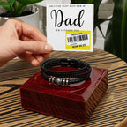 Dad Reduced Price Leather Bracelet - Funny Father’s Day Gift with Sarcastic Price Tag Message Card