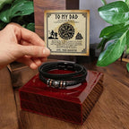 To My Dad - A Girl's First Love is Her Father Leather Bracelet