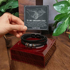 To My Amazing Dad You-Pick Me Up When I Fall Leather Bracelet Gift for Father