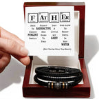 Gift for Father Element Chart You are Still The Best Braided Leather Men's Bracelet