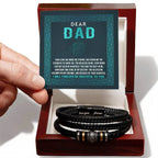Dad I Am Grateful To You Leather Bracelet