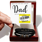 Dad Reduced Price Leather Bracelet - Funny Father’s Day Gift with Sarcastic Price Tag Message Card