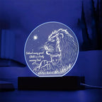 Gift for Dad - Behind Every Great Child is a Truly Amazing Dad Lion and Cub Acrylic Plaque
