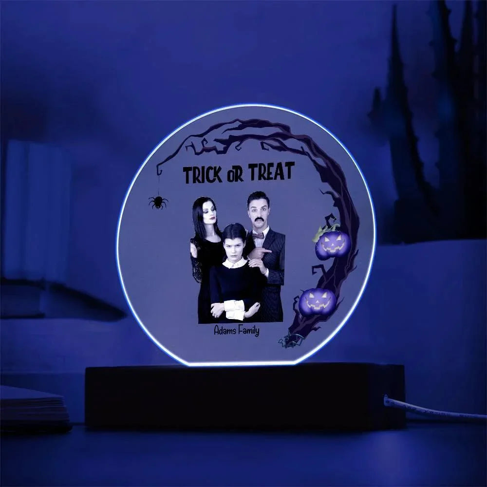 Halloween Trick or Treat Custom Photo Upload Keepsake Acrylic Plaque