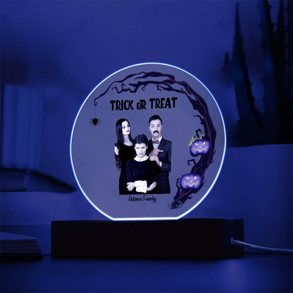 Halloween Trick or Treat Custom Photo Upload Keepsake Acrylic Plaque - Mallard Moon Gift Shop