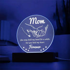 Gift for Mom - You May Hold My Hand for a While, But You Hold My Heart Forever Acrylic Keepsake Plaque