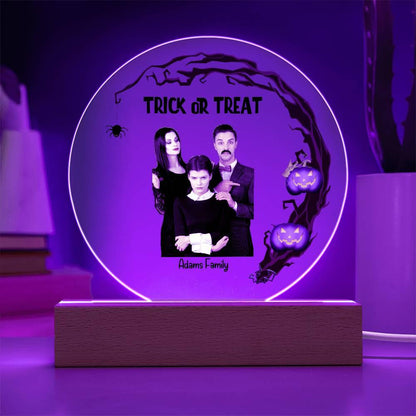 Halloween Trick or Treat Custom Photo Upload Keepsake Acrylic Plaque - Mallard Moon Gift Shop