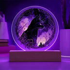 Whiskers in the Witching Hour: Halloween Acrylic Plaque
