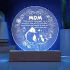 Gift for Mom Acrylic Plaque with Heartfelt Message Thank You for Encouraging Me to Spread My Wings and Fly