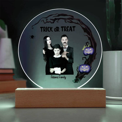 Halloween Trick or Treat Custom Photo Upload Keepsake Acrylic Plaque - Mallard Moon Gift Shop
