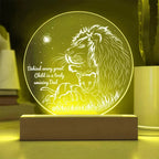 Gift for Dad - Behind Every Great Child is a Truly Amazing Dad Lion and Cub Acrylic Plaque