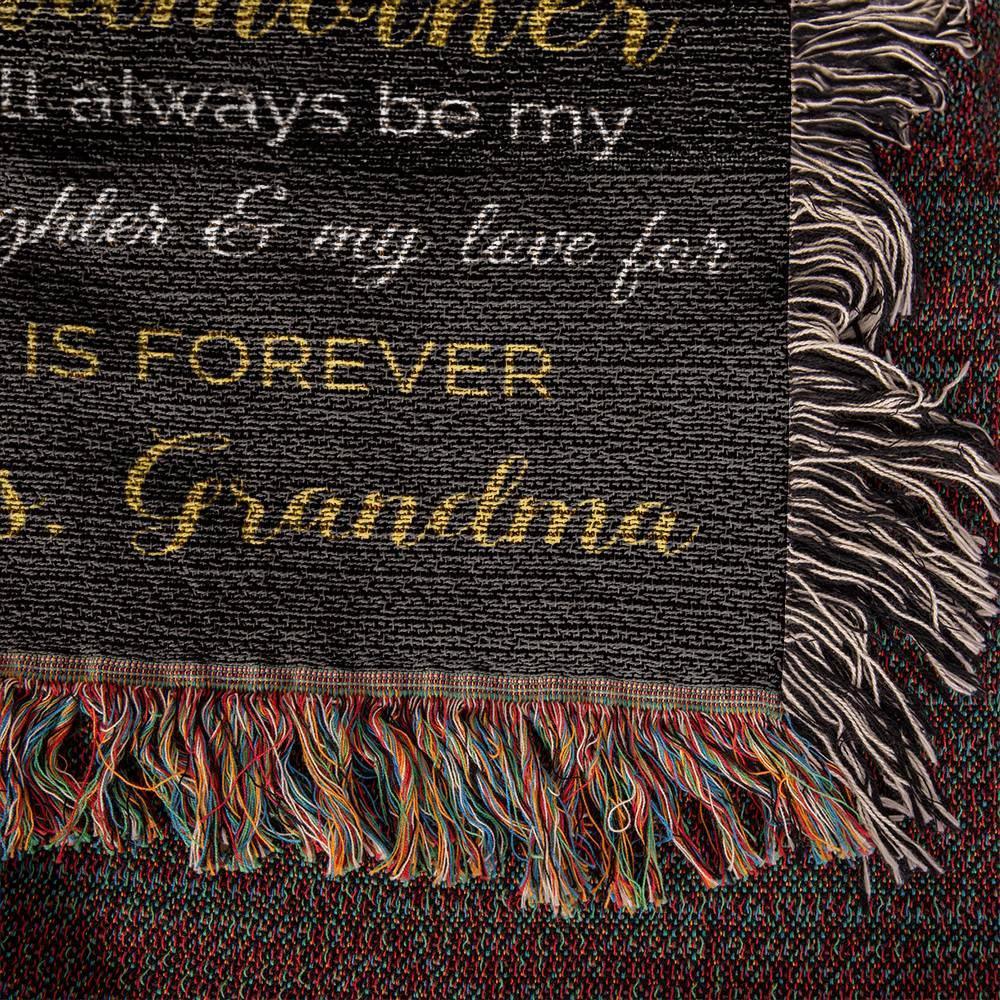 To My Granddaughter My Love Will Follow You Personalized Heirloom Woven Blanket