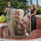 Gift for Dad, Mom, Grandparents - Personalized Photo Upload Heirloom Blanket