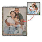 Gift for Dad, Mom, Grandparents - Personalized Photo Upload Heirloom Blanket