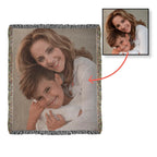 Gift for Dad, Mom, Grandparents - Personalized Photo Upload Heirloom Blanket