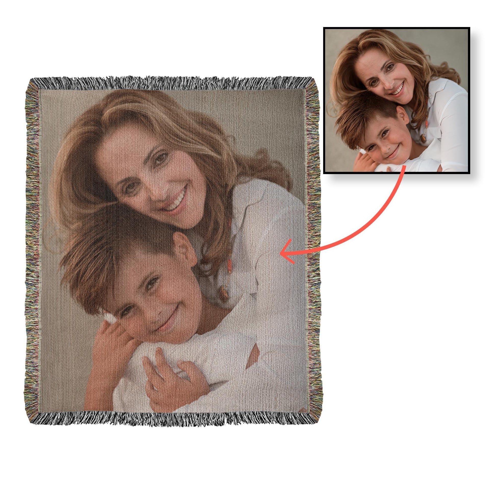 Gift for Dad, Mom, Grandparents - Personalized Photo Upload Heirloom Blanket - Mallard Moon Gift Shop