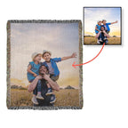 Gift for Dad, Mom, Grandparents - Personalized Photo Upload Heirloom Blanket