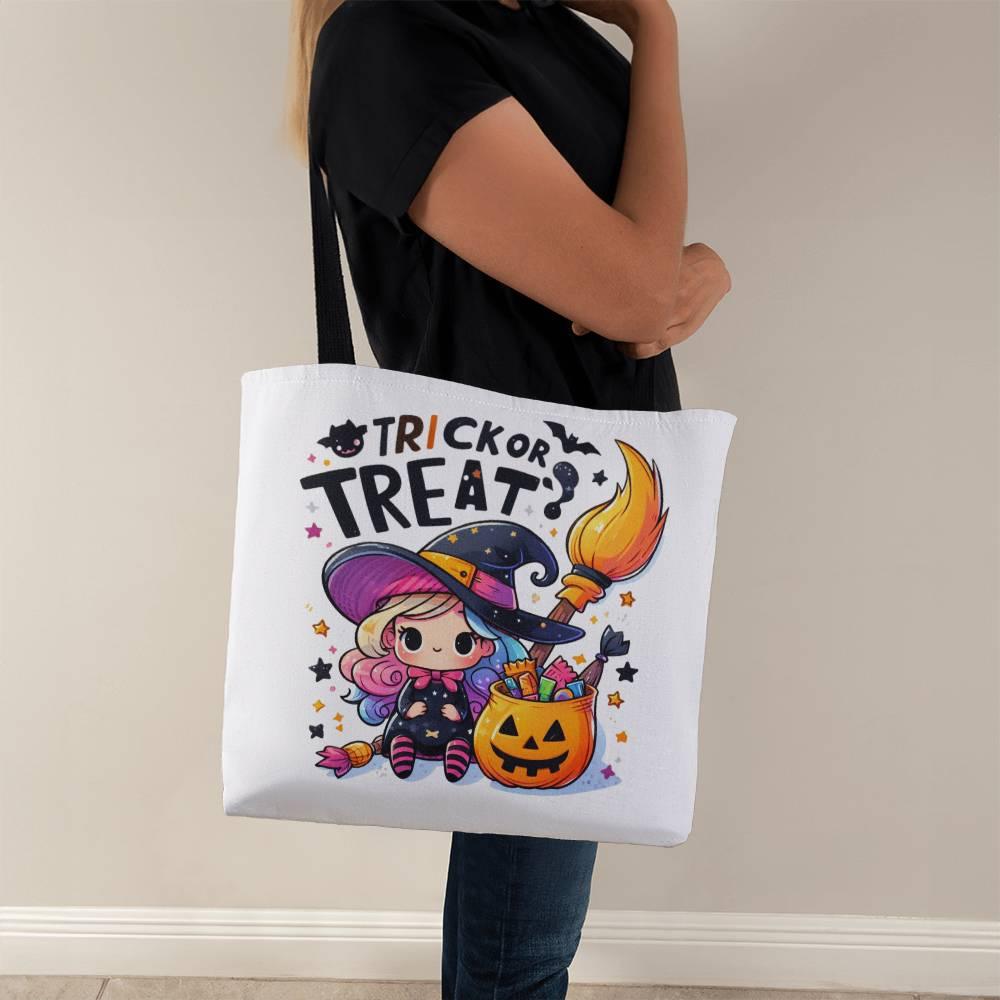 Trick or Treat Little Witch Halloween Tote Bag - Mallard Moon Gift Shop