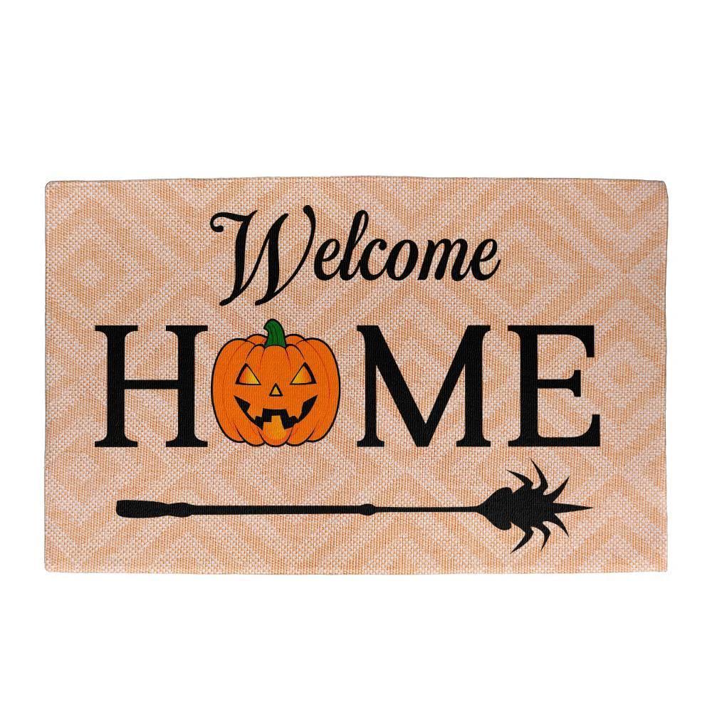Halloween Welcome Home Rubber Backed Doormat