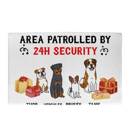 Personalized Dog Holiday Welcome Mat - Mallard Moon Gift Shop