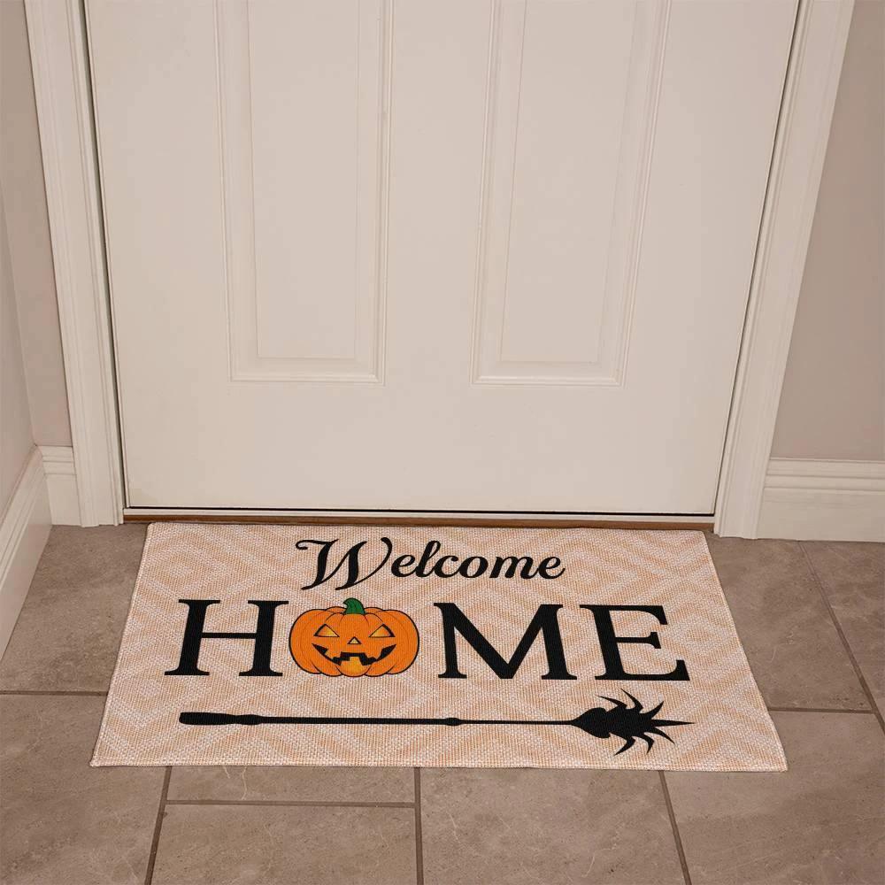 Halloween Welcome Home Rubber Backed Doormat