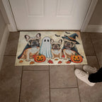 French Bulldog Halloween Doormat – Cute Spooky Dogs Welcome Mat – Funny Fall Décor for Dog Lovers