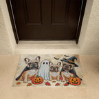 French Bulldog Halloween Doormat – Cute Spooky Dogs Welcome Mat – Funny Fall Décor for Dog Lovers