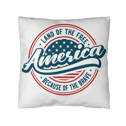America Land of the Free Patriotic Indoor-Outdoor Pillow - Mallard Moon Gift Shop