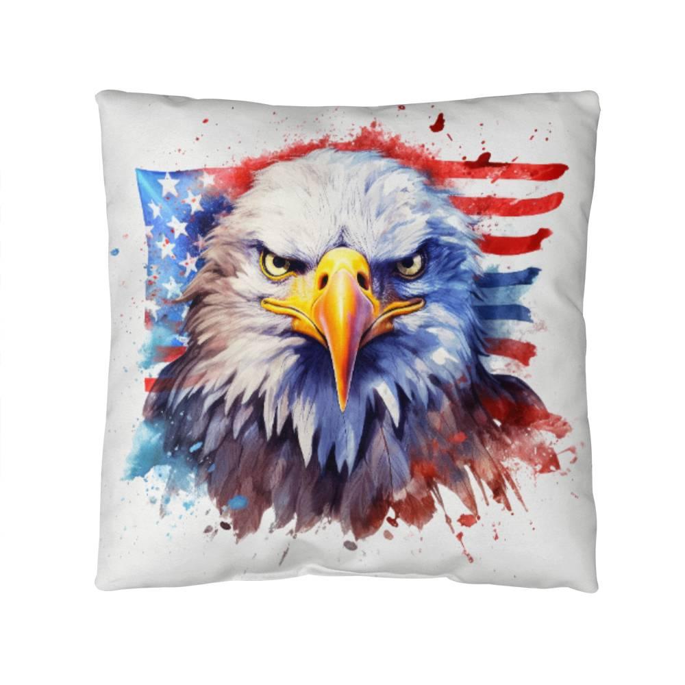 Eagle Patriotic Indoor-Outdoor Pillow - Mallard Moon Gift Shop