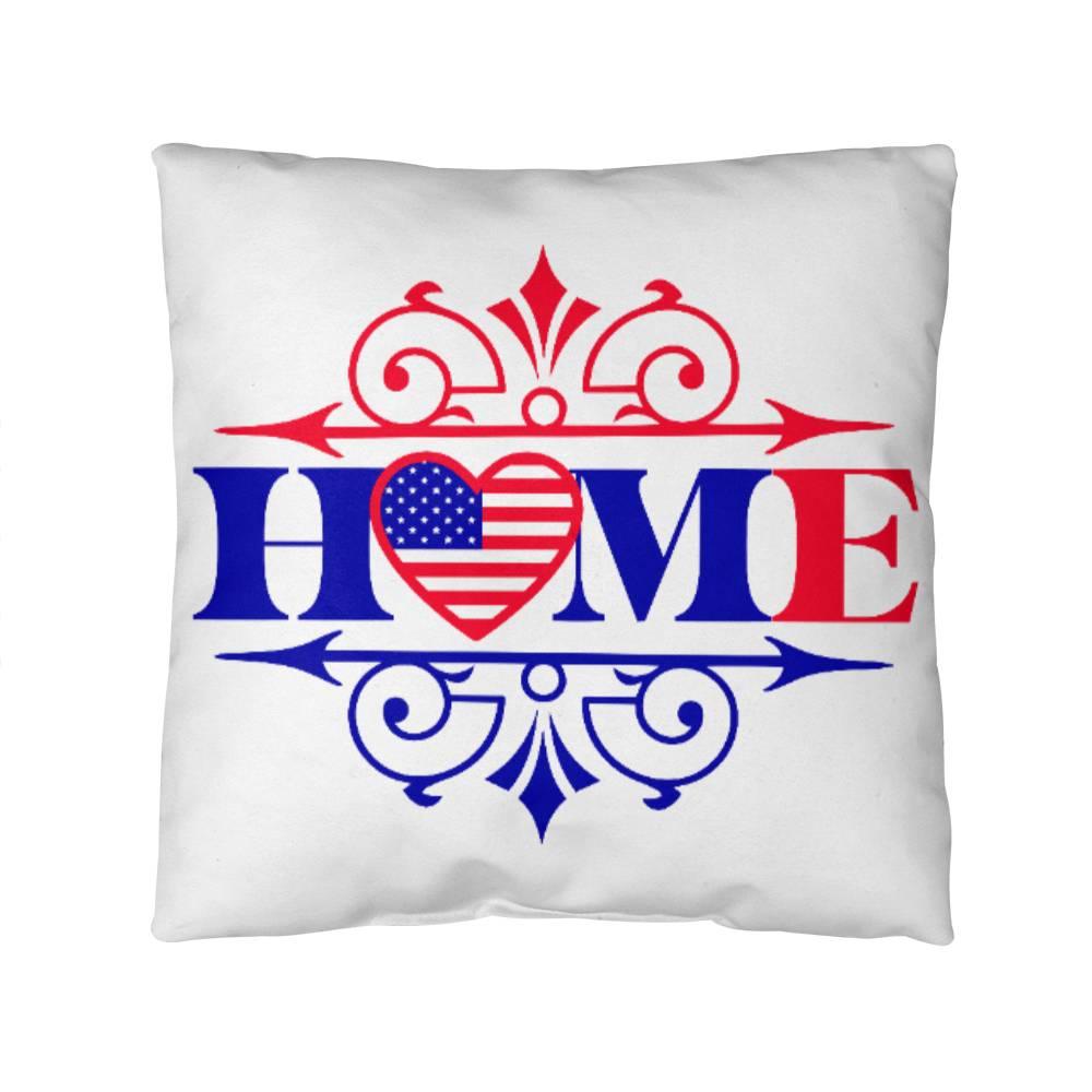 Patriotic Home Comfy Indoor-Outdoor Pillow - Mallard Moon Gift Shop