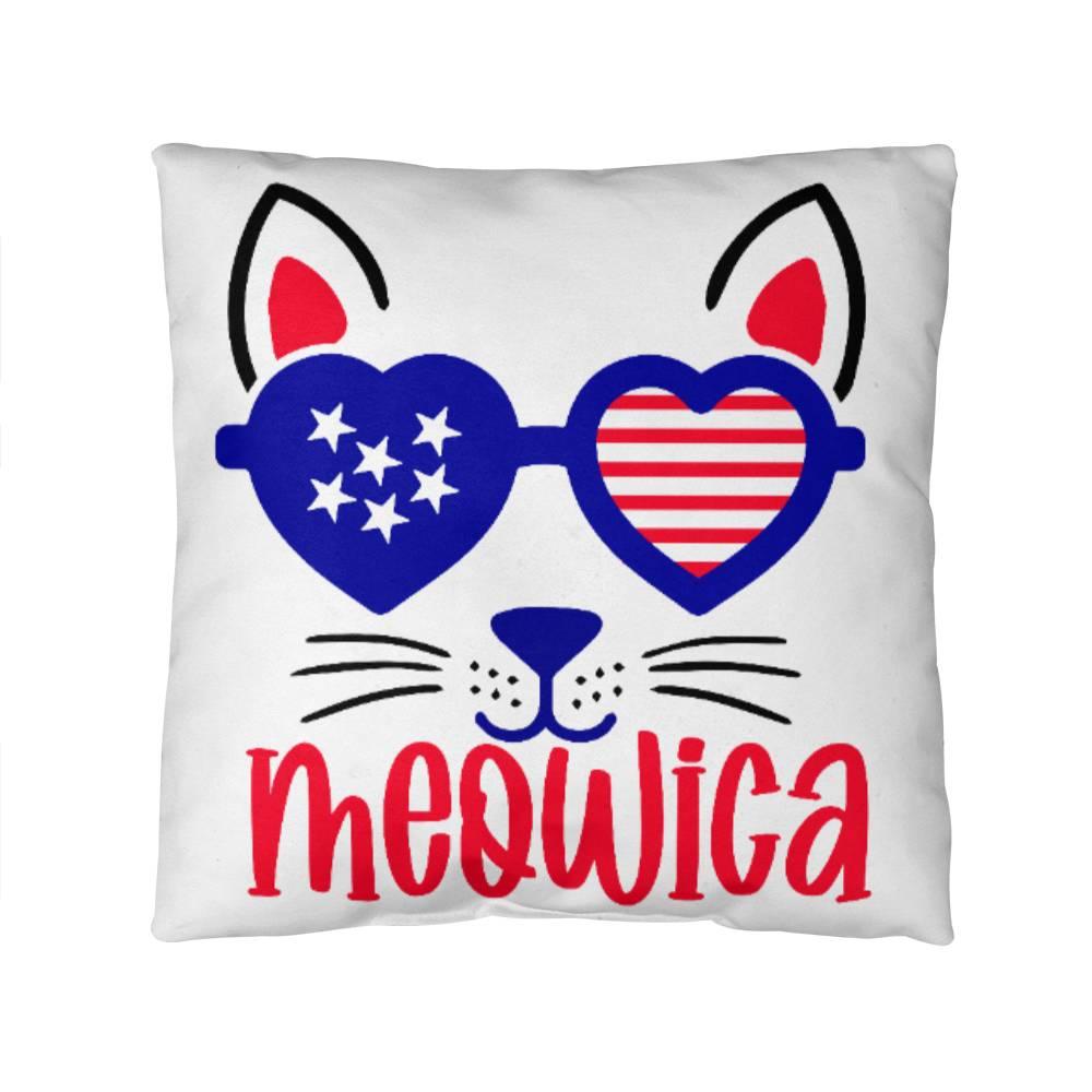 Meowica Patriotic Cat Comfy Indoor-Outdoor Pillow - Mallard Moon Gift Shop