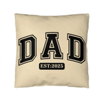Personalized Dad Established Pillow – Custom Year Dad Throw Pillow – Gift for Dad – Father's Day Gift – Rustic Farmhouse Indoor Outdoor Cushion
