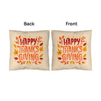 Happy Thanksgiving Throw Pillow – Indoor/Outdoor Fall Accent Cushion – Available in 3 Sizes
