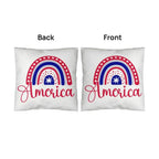 America Red White Blue Rainbow Patriotic Indoor-Outdoor Pillow