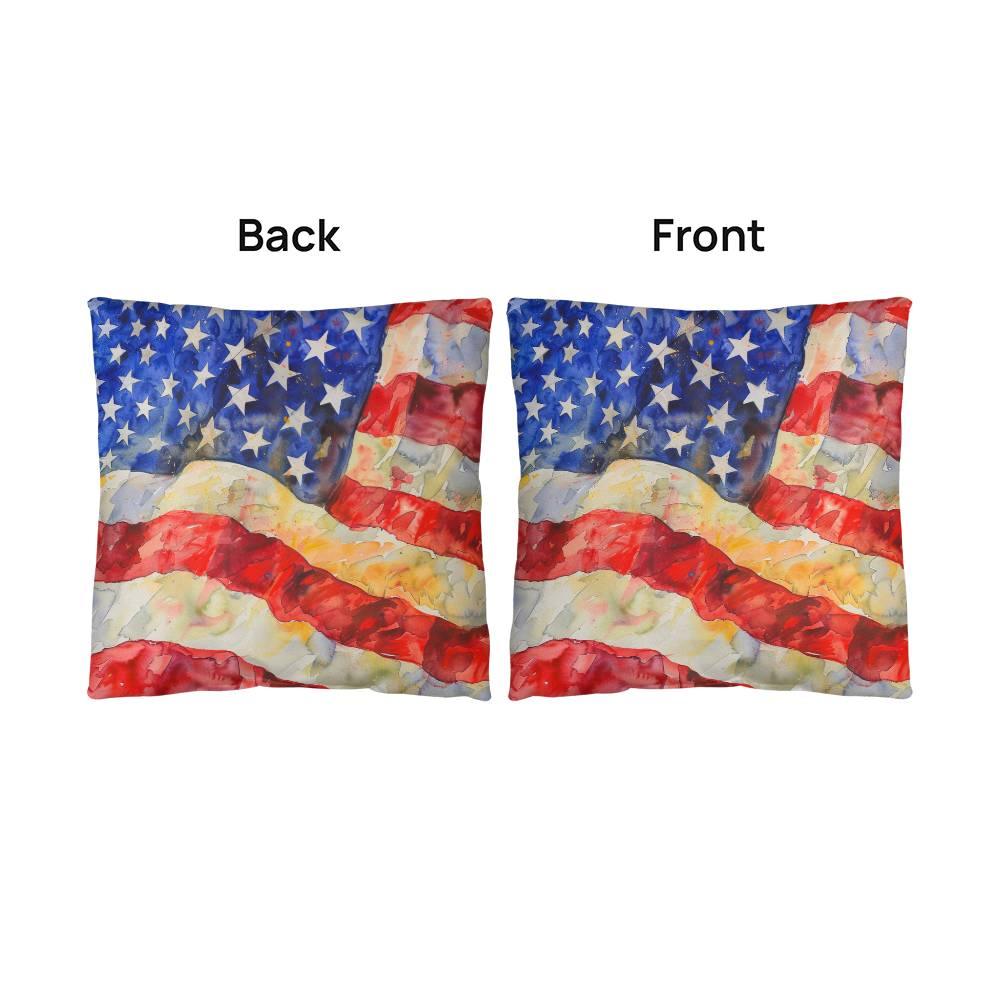 Old Glory American Flag Patriotic Indoor-Outdoor Home Decor Pillow - Mallard Moon Gift Shop