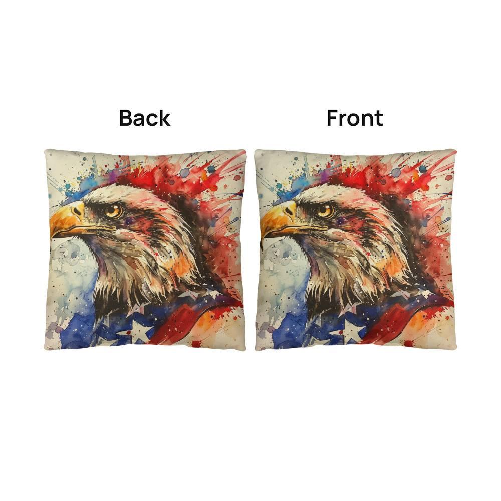 Patriotic Eagle Home Decor Indoor-Outdoor Pillow - Mallard Moon Gift Shop