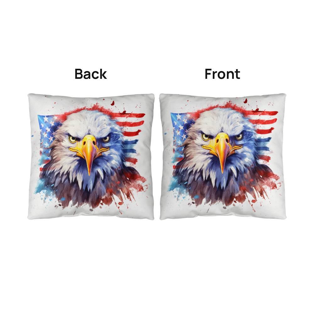 Eagle Patriotic Indoor-Outdoor Pillow - Mallard Moon Gift Shop