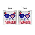 Mewoica Cat Patriotic Indoor-Outdoor Pillow