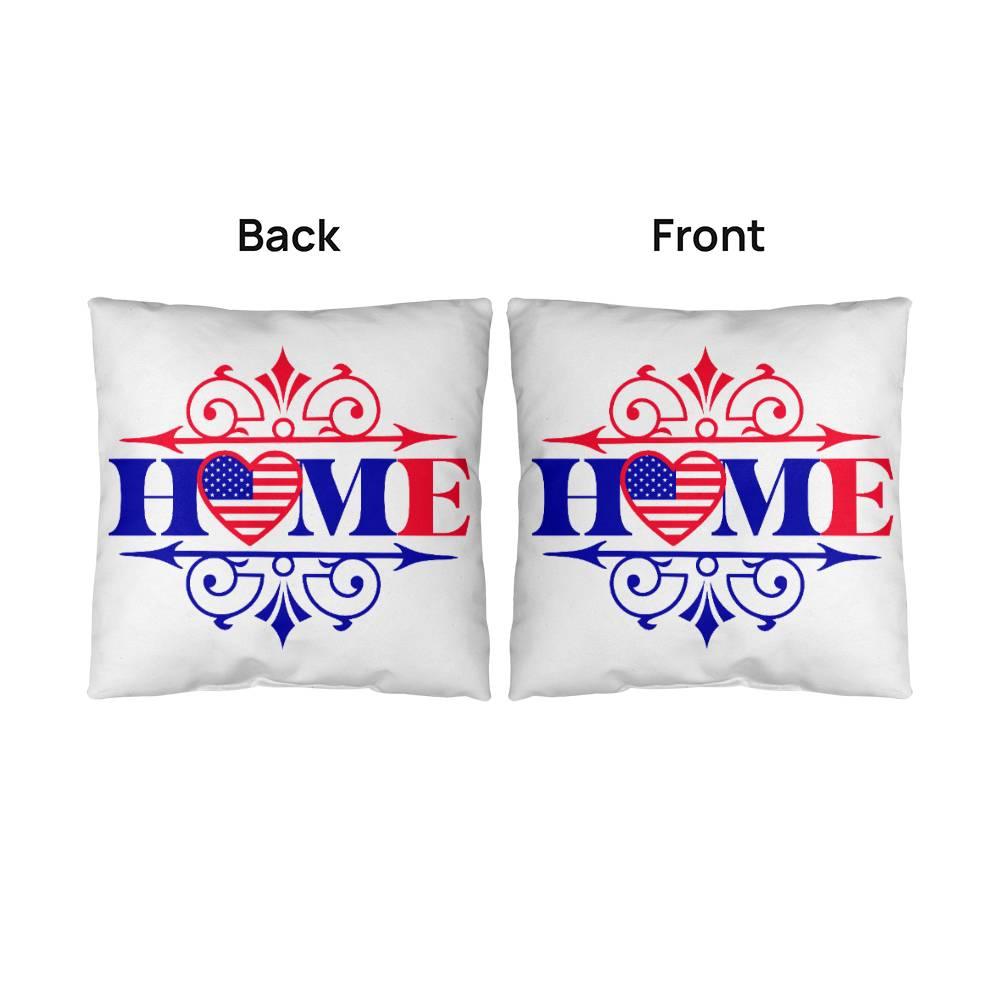 Patriotic Home Comfy Indoor-Outdoor Pillow - Mallard Moon Gift Shop