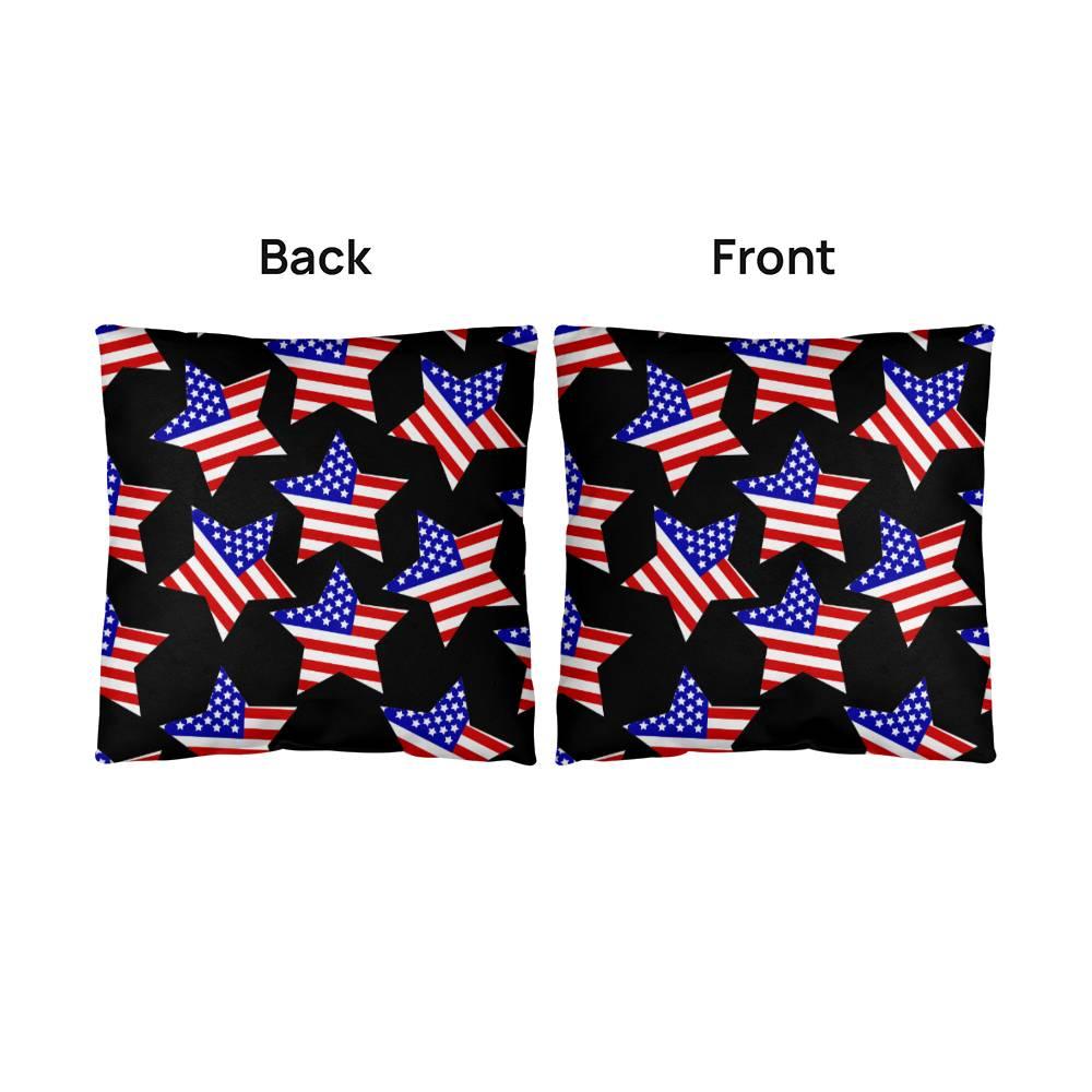 America Stars Patriotic Indoor-Outdoor Pillow - Mallard Moon Gift Shop