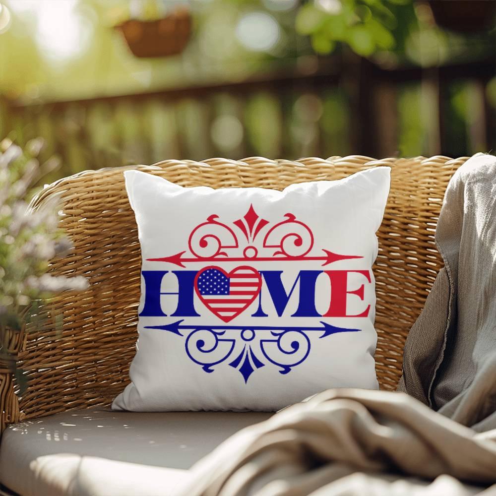 Patriotic Home Comfy Indoor-Outdoor Pillow - Mallard Moon Gift Shop
