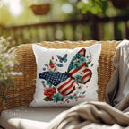 Patriotic Butterfly Comfy Indoor-Outdoor Pillow