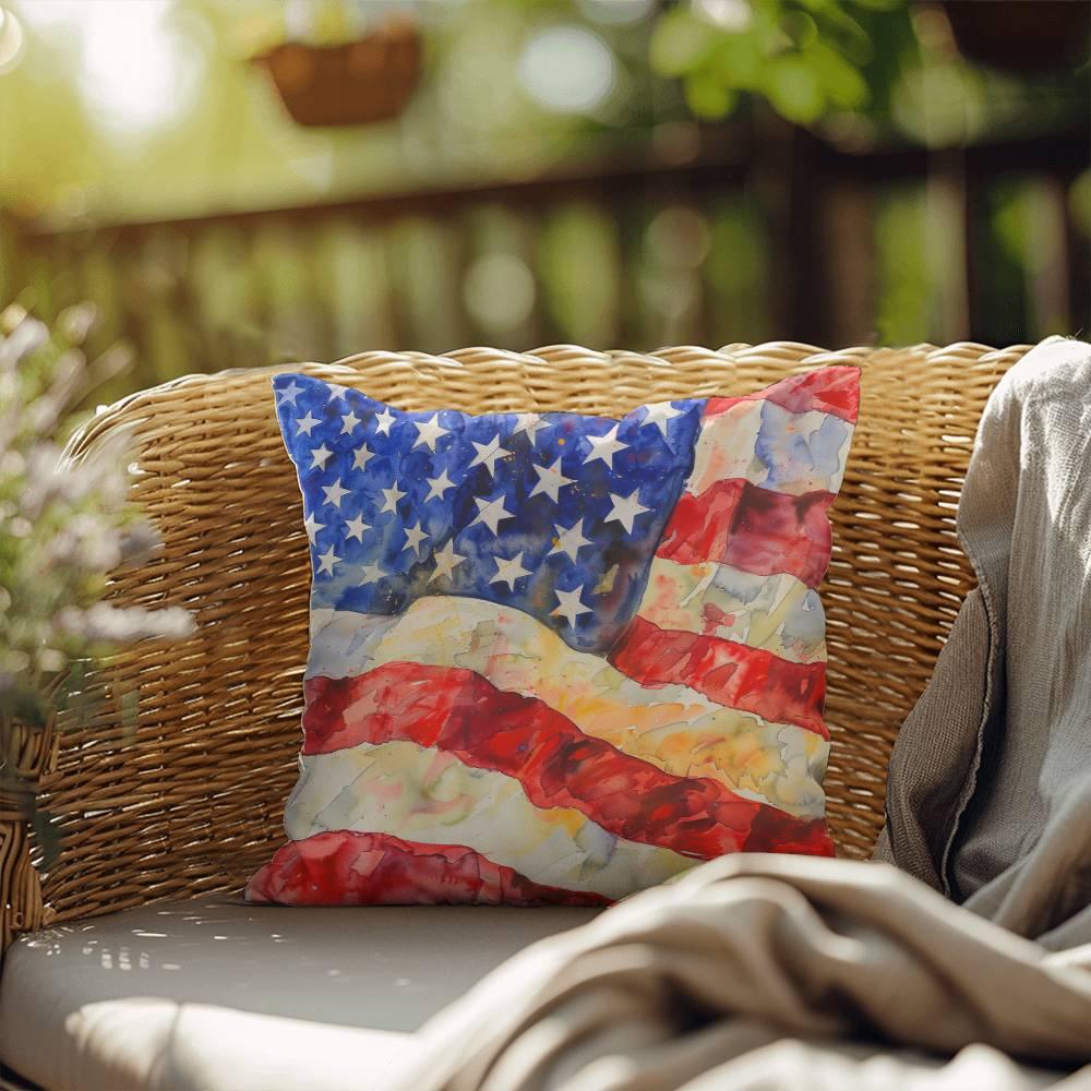 Old Glory American Flag Patriotic Indoor-Outdoor Home Decor Pillow - Mallard Moon Gift Shop