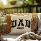 Personalized Dad Established Pillow – Custom Year Dad Throw Pillow – Gift for Dad – Father's Day Gift – Rustic Farmhouse Indoor Outdoor Cushion